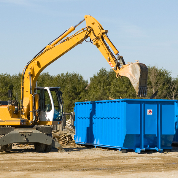 are there any restrictions on where a residential dumpster can be placed in Wimberley